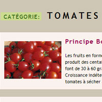 partie publique |  liste des semences de la catégorie 'tomates'